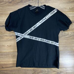 MAC Cosmetics World AIDS Day T Shirt Black Unisex Womens M Or Mens S RARE